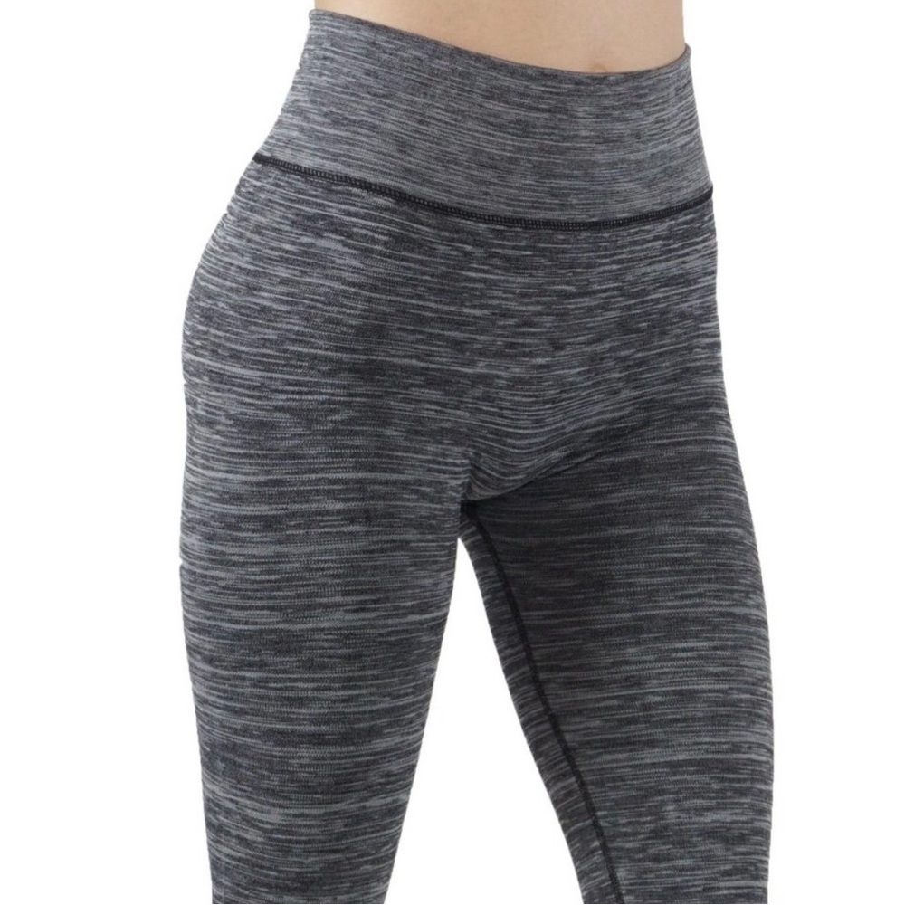 Shosho Sport Heather Gray Capri Leggings Moisture Wicking High Rise Activewear - Picture 3 of 8